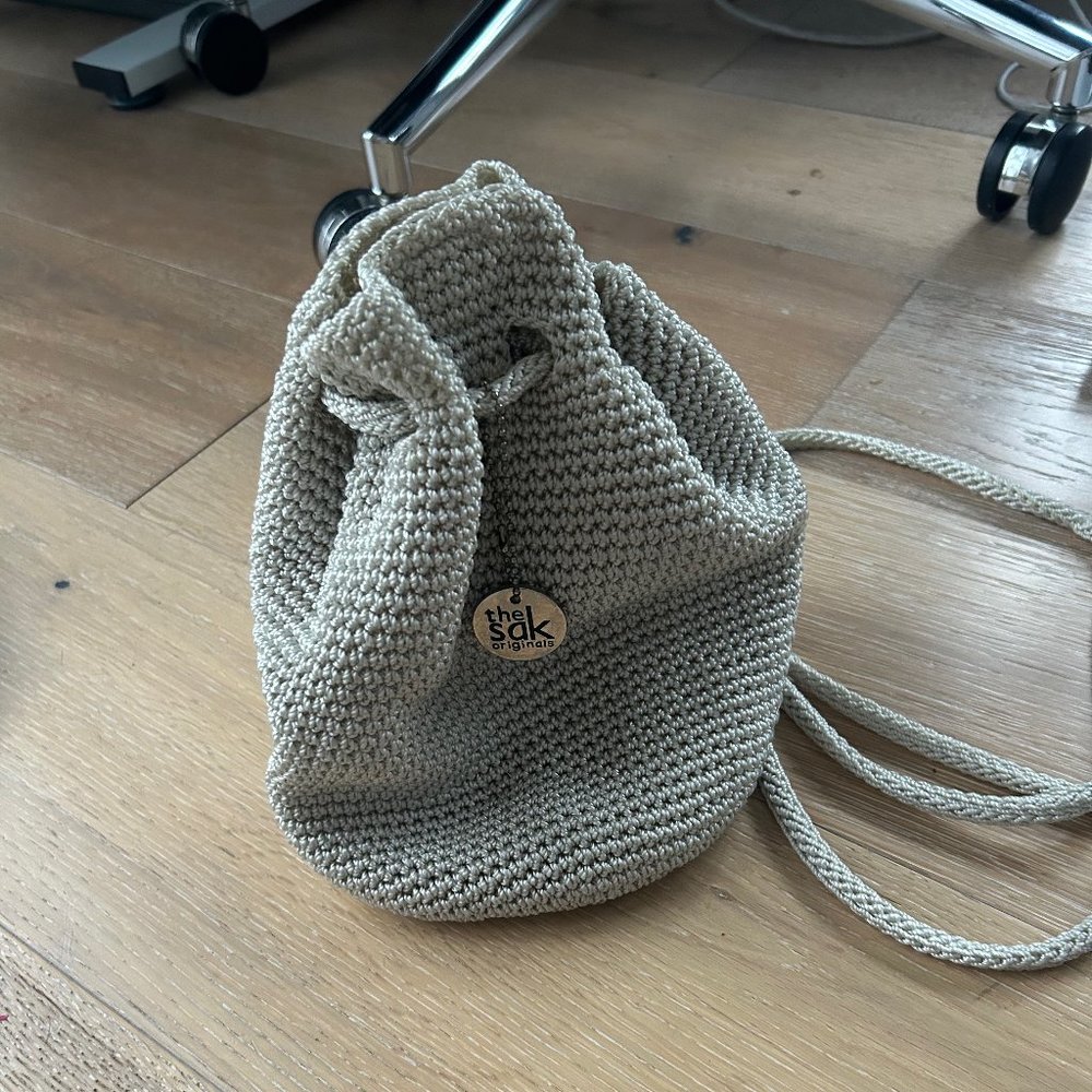 The Sak Crocheted Drawstring Mini Backpack
